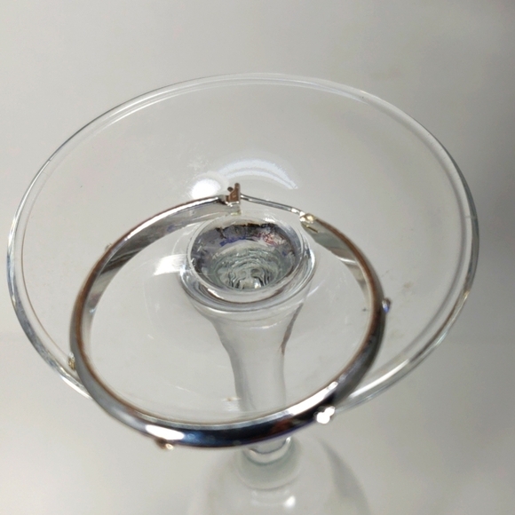 Women's stunning Polished Silver-tone Hoop Earrings With Sparkle Crystals, 1.5" - Picture 7 of 7